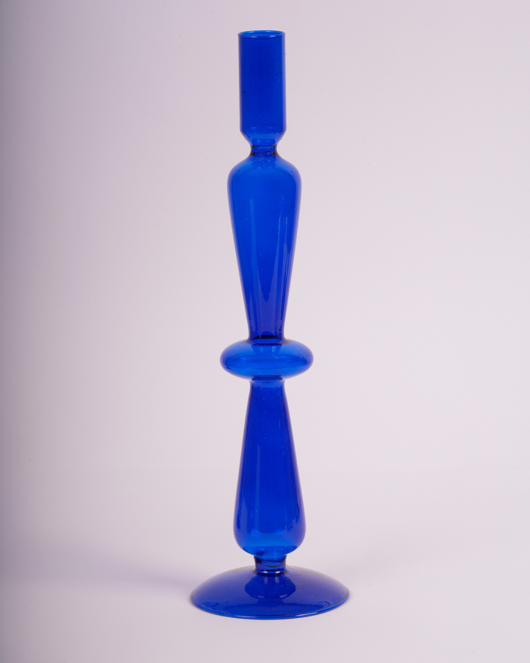 Blue Hour Glass Candle Holders