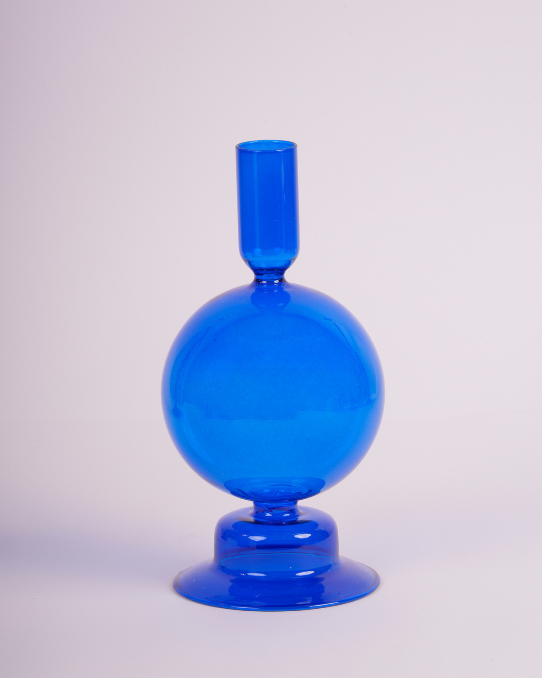 Blue Hour Glass Candle Holders