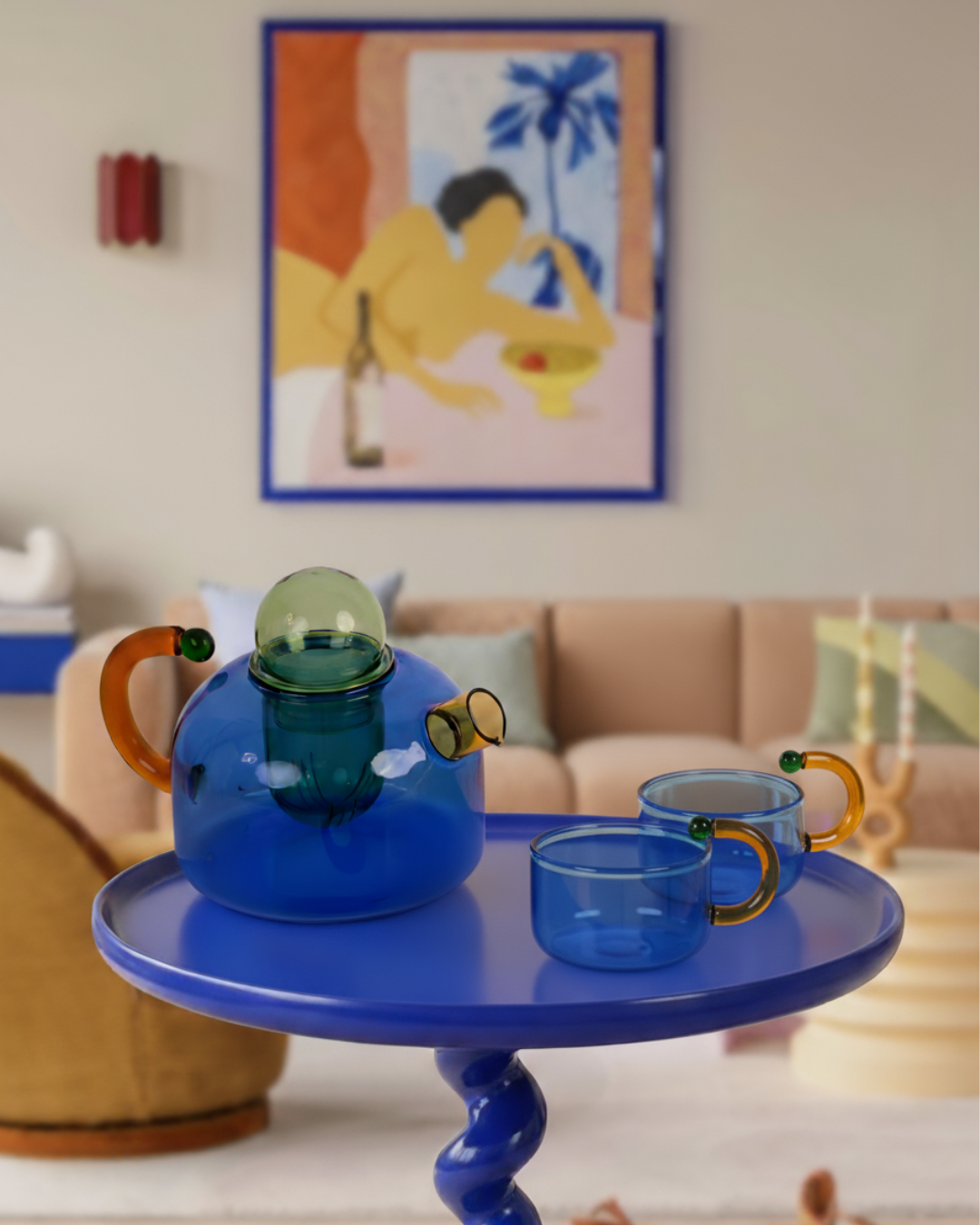 Bubble Brew Glass Teapot