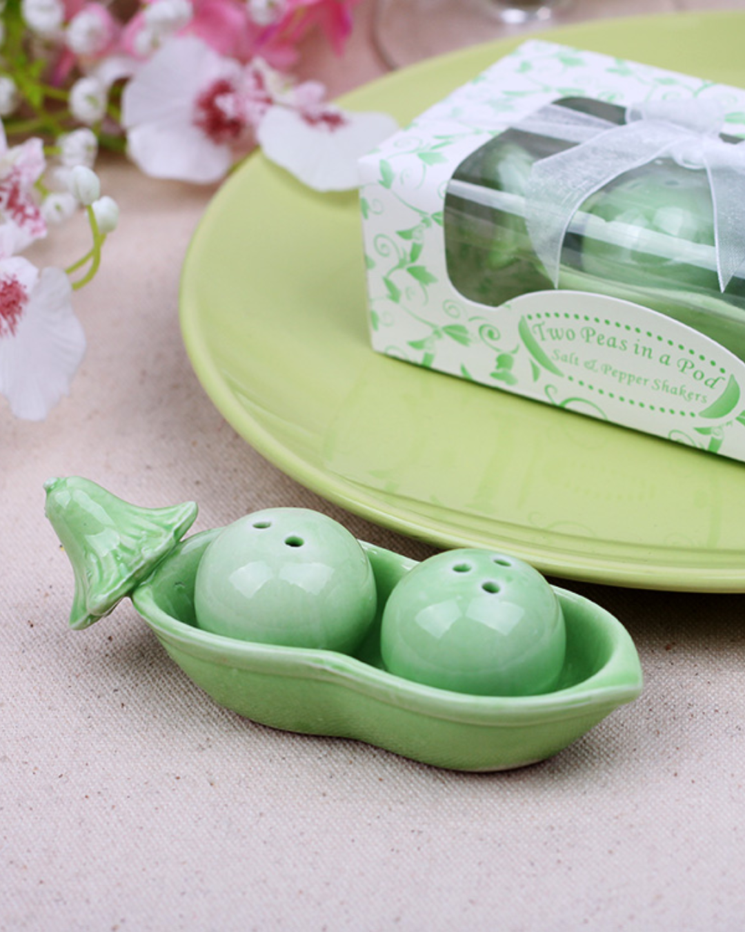 Two Peas in a Pod Salt & Pepper Shakers