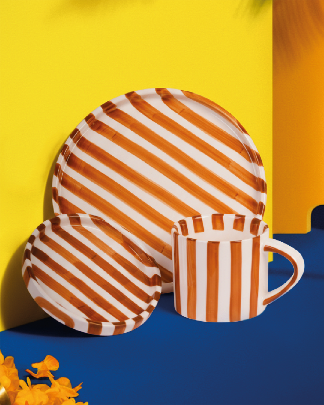 Stripe Sips Ceramic Set