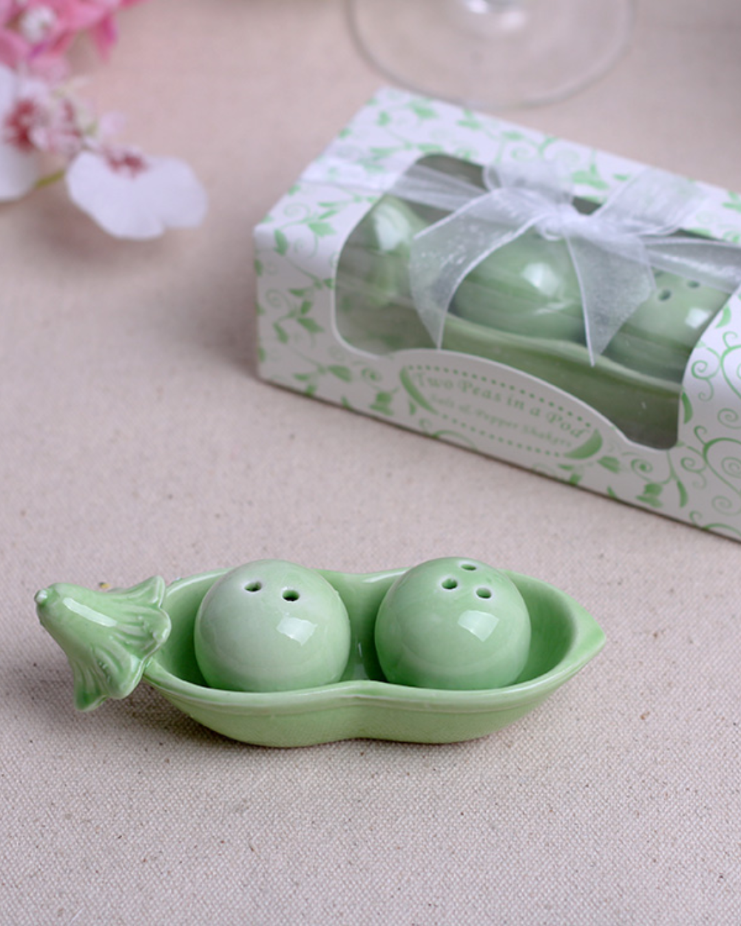 Two Peas in a Pod Salt & Pepper Shakers