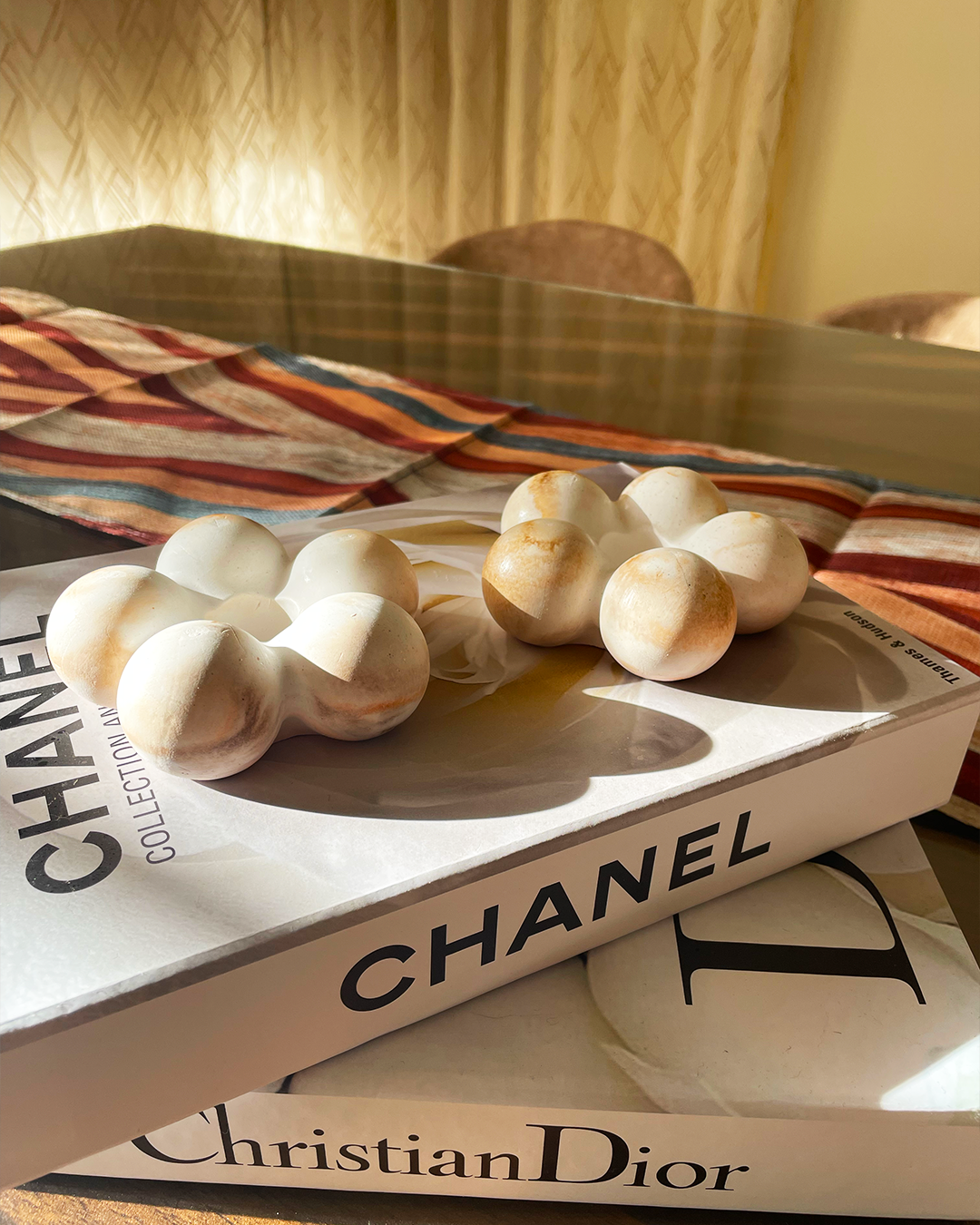 Bloom candle holders – sand swirl