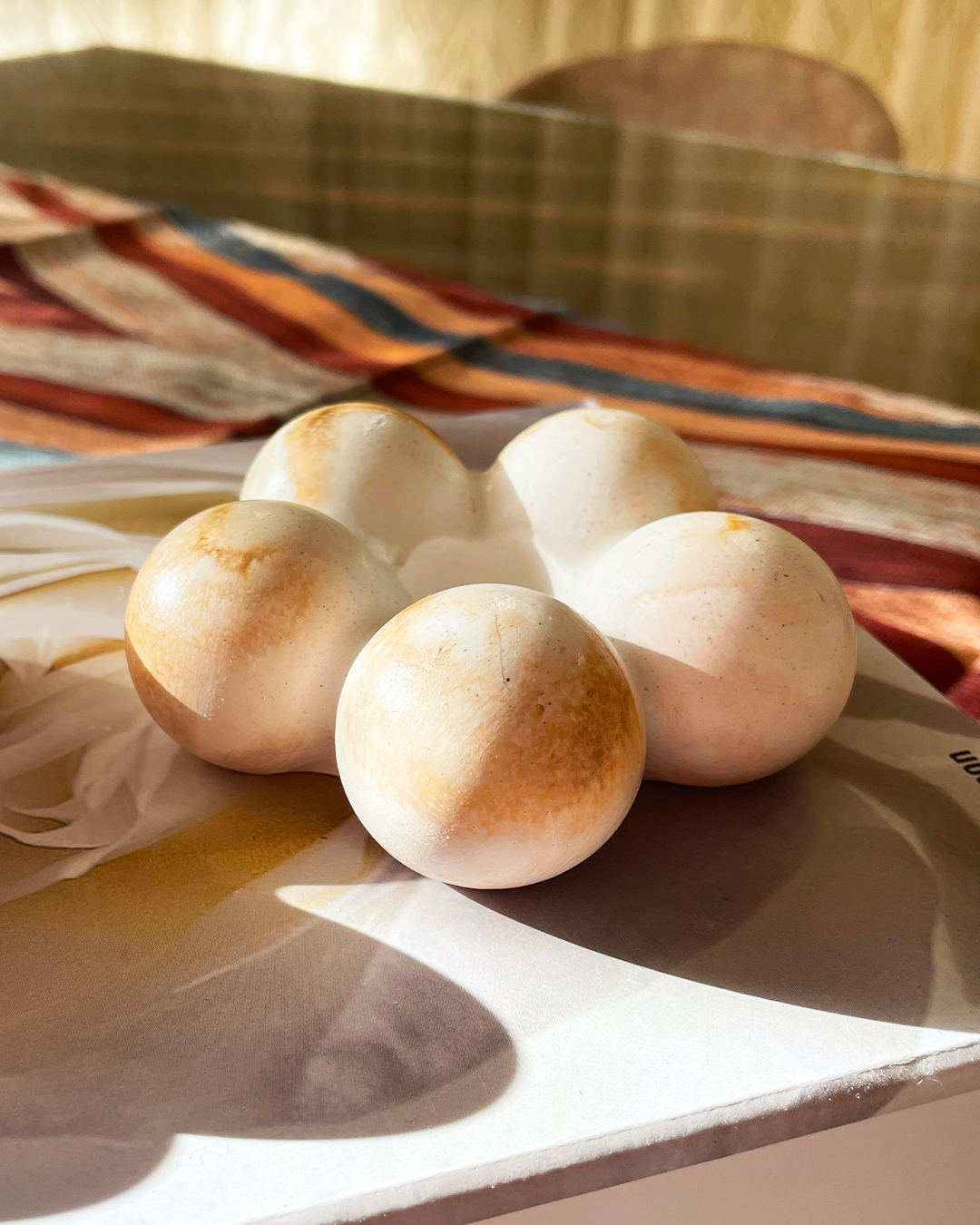 Bloom candle holders – sand swirl