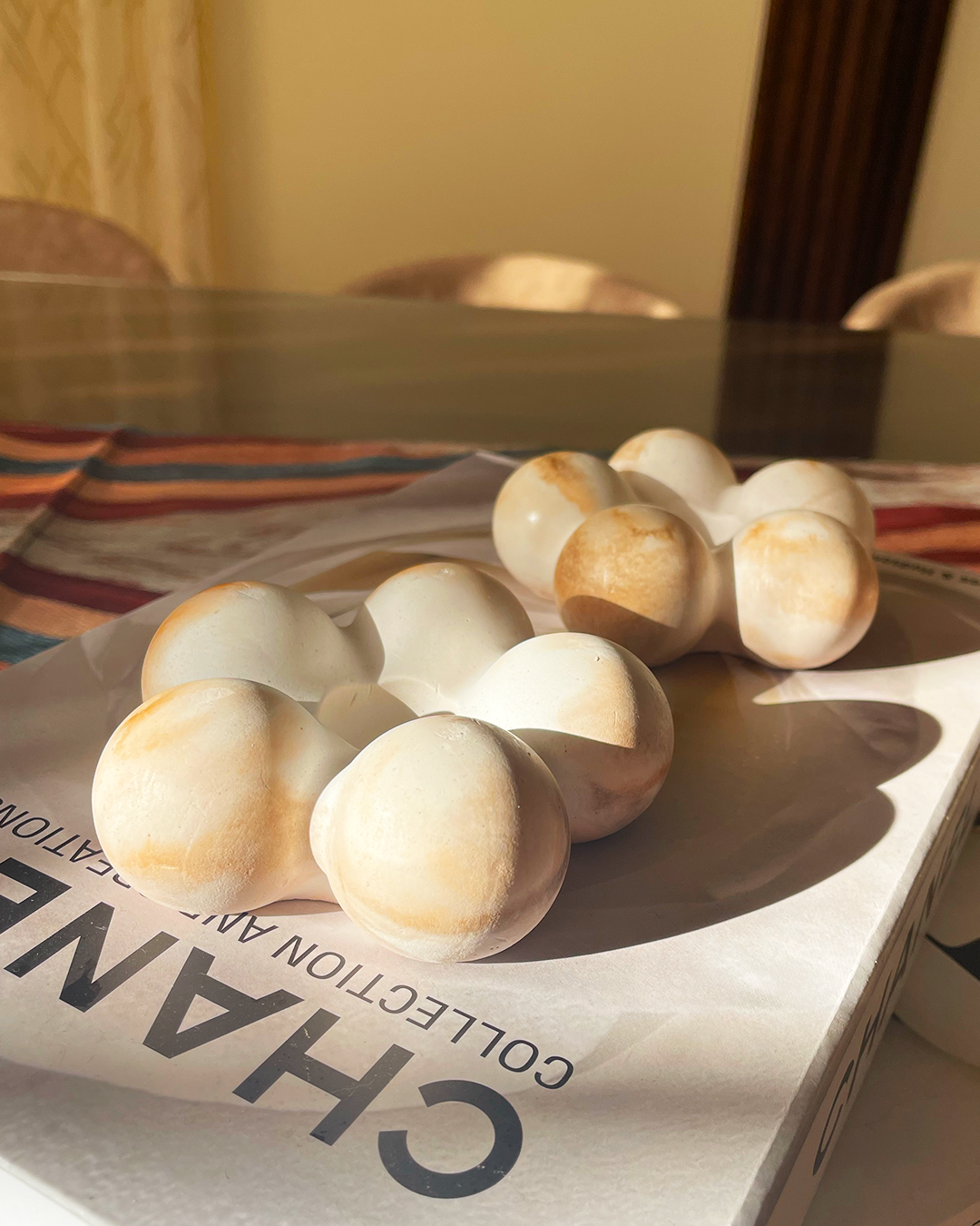 Bloom candle holders – sand swirl