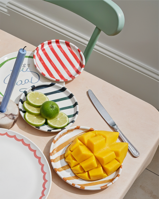 Wavy Stripe Ceramic Plate