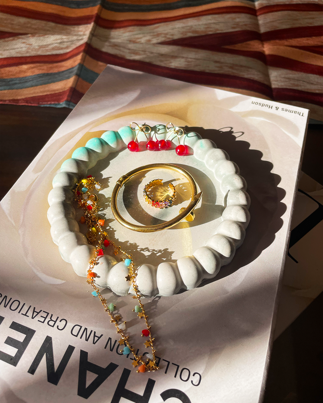 Circle Bead tray – jade mist