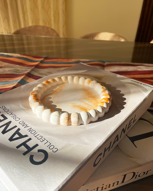 Circle Bead tray – amber