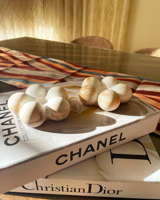 Bloom candle holders – sand swirl