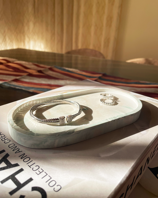 Oval tray – jade